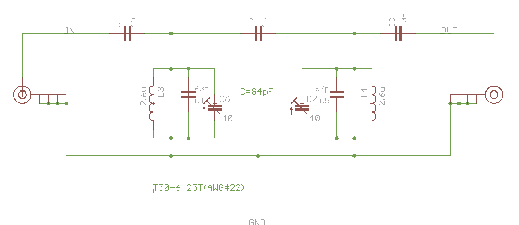 画像関連:10MHz バンドパスフィルタ2